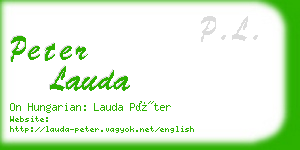 peter lauda business card